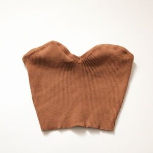 Strapless Ribbed Tube Top